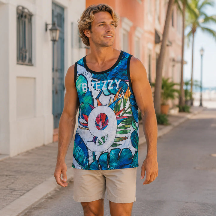 Men's Breezy 99 Tropical Graphic Tank Top - 街拍 1 - img_mqf55eiv_5b36b5ea