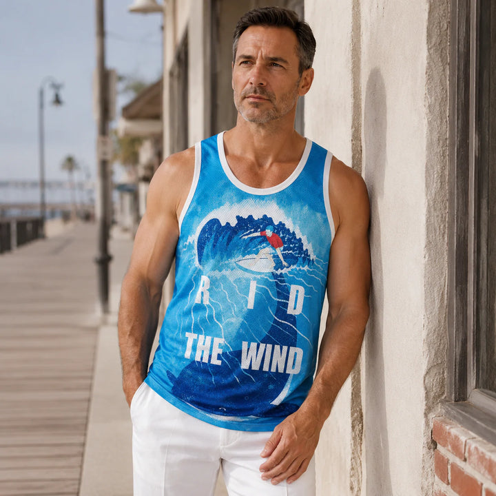 Men's Blue Ocean Wave Graphic Tank Top - 街拍 3 - img_mqf7ptgi_2c60051b