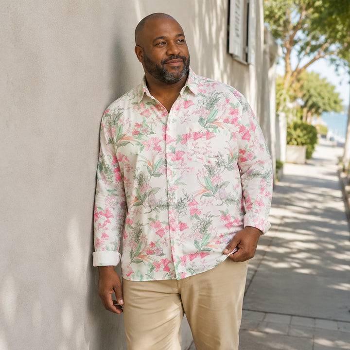 Floral - Print Long - Sleeve Shirt - 街拍 3 - img_mqfdrev6_21749cf5