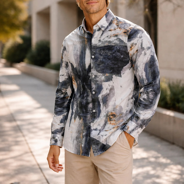 Abstract - Print Long - Sleeve Shirt - 街拍 1 - img_mqfflgqo_644306d3