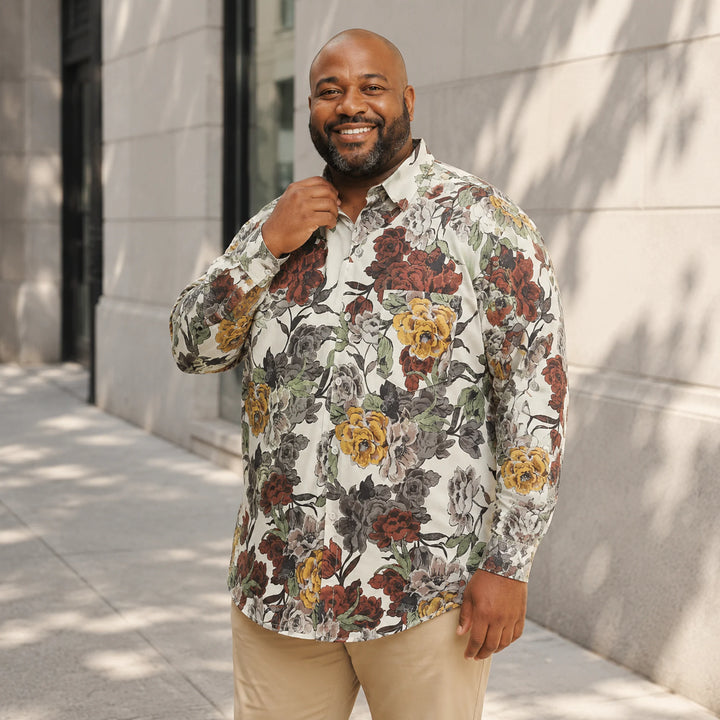 Floral - Print Long Sleeve Shirt - 街拍 2 - img_mqfga05d_546626d7