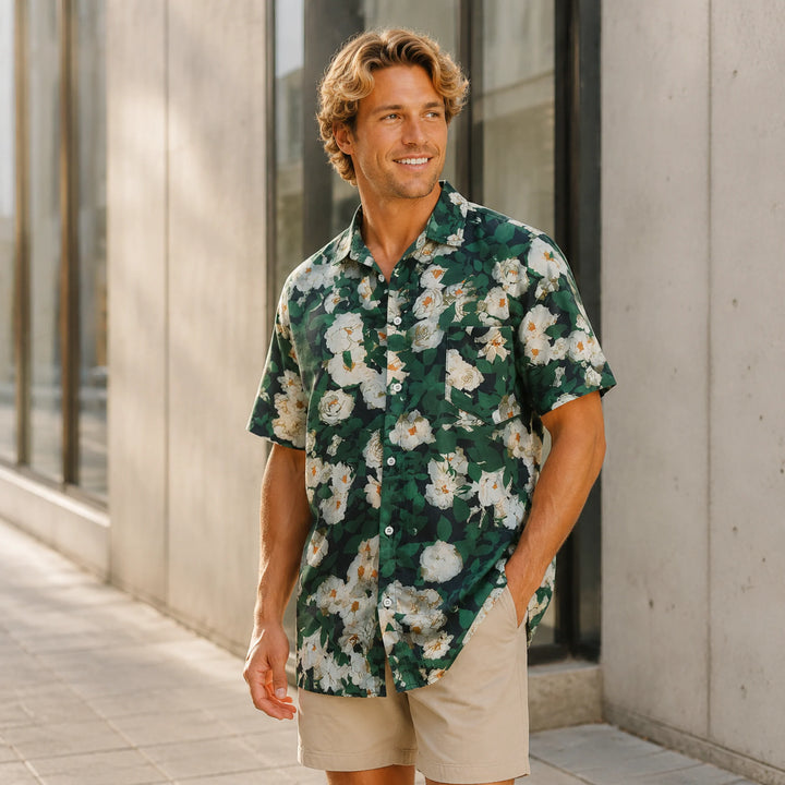 Floral - Print Short - Sleeve Shirt - 街拍 1 - img_mqgo7arb_bb6b3519
