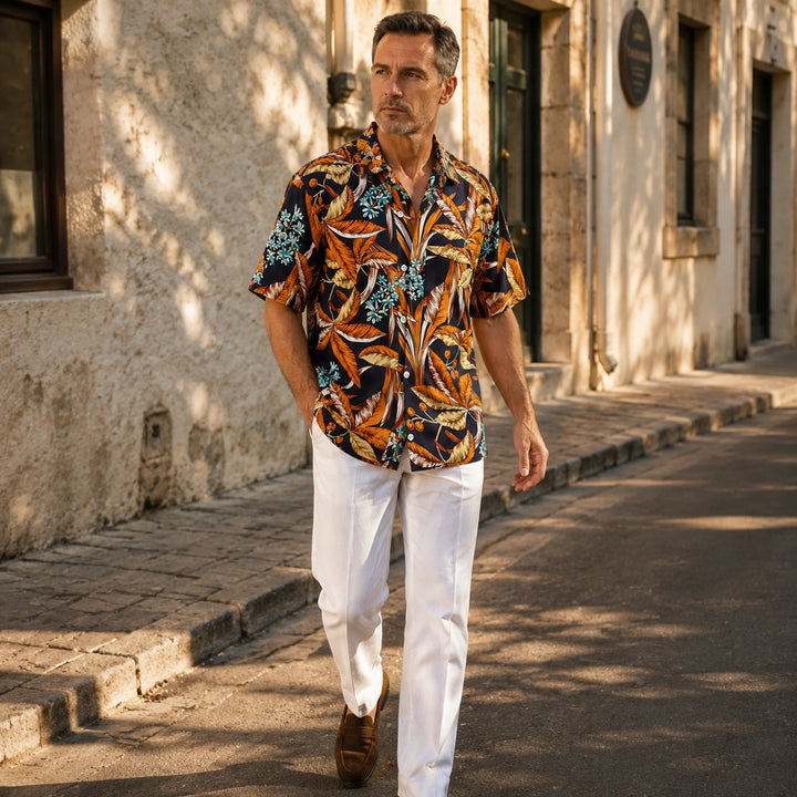 Tropical Print Short -Sleeve Shirt - 街拍 3 - img_mqgoz4xq_5ac40ba1