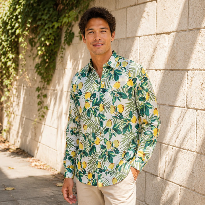 Lemon - Printed Long - Sleeve Shirt - 街拍 1 - img_mqgprthy_b25c5078