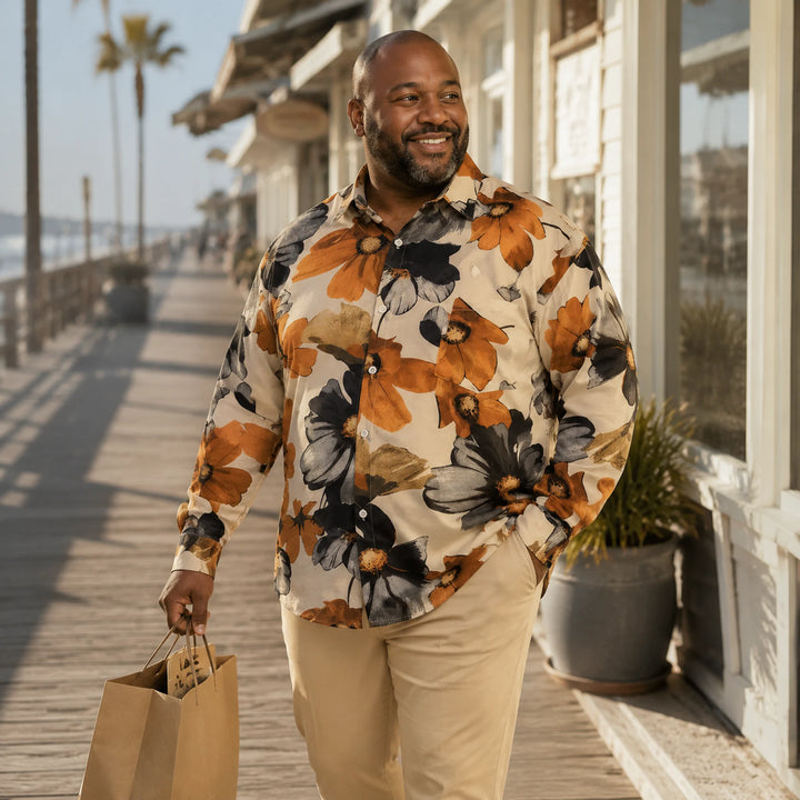 Floral - Print Long - Sleeve Shirt - 街拍 2 - img_mqh0edhg_5bfcd896