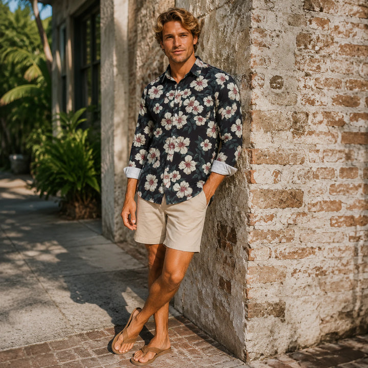 Men's Floral - Print Long - Sleeve Shirt - 街拍 3 - img_mqh0rl4h_6621d2c0