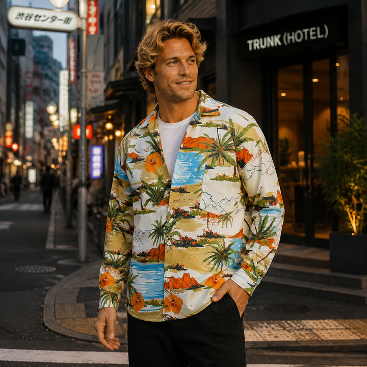 Tropical Print Long - Sleeve Shirt - 街拍 1 - img_mqh3xc7y_a1116946