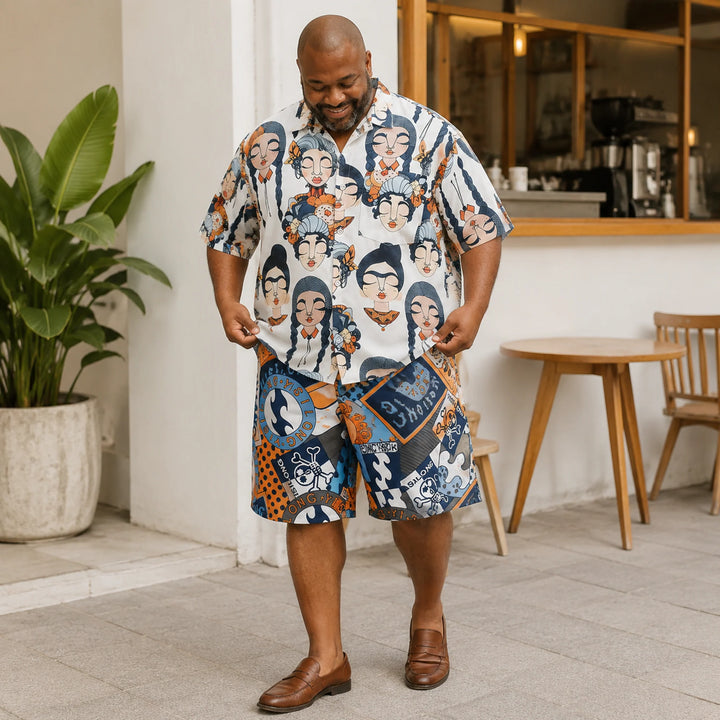 Men's Patterned Beach Shorts - 街拍 3 - img_mqh900o5_731c2eae