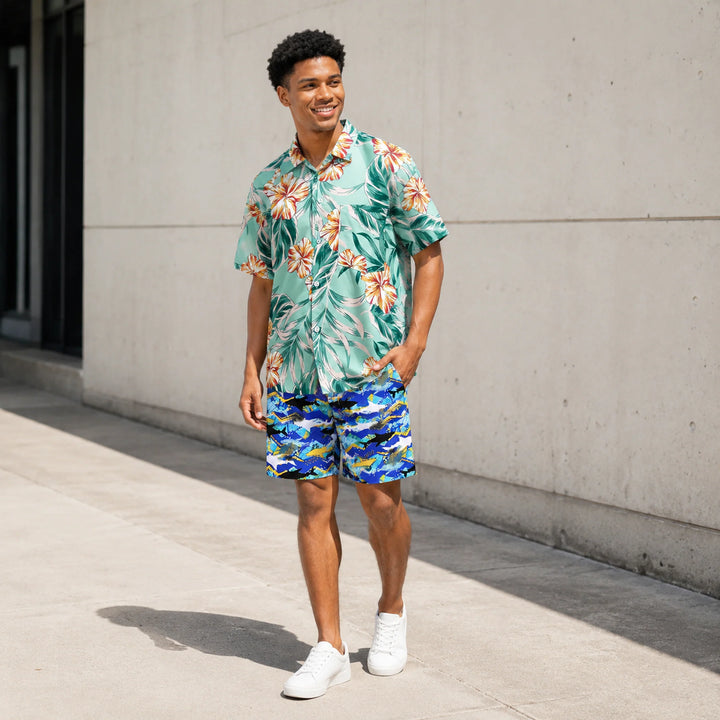 Men's Shark - Patterned Swim Shorts - 街拍 1 - img_mqh92pck_156708ef