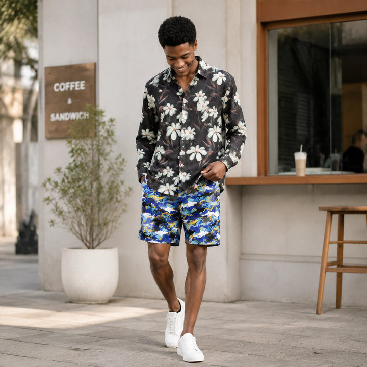 Men's Shark - Patterned Swim Shorts - 街拍 2 - img_mqh93ts2_749da2f2