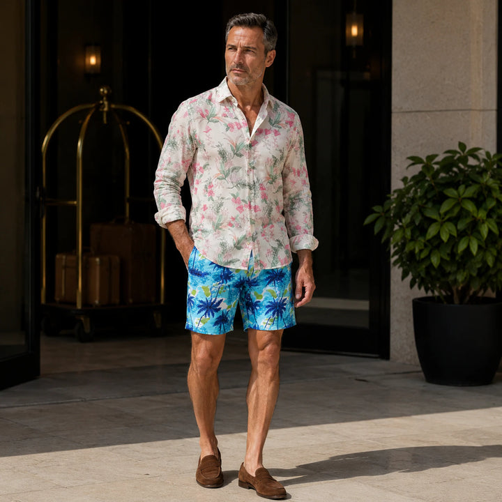 Men's Tropical - Print Swim Trunks - 街拍 3 - img_mqh9jicl_883db0c1