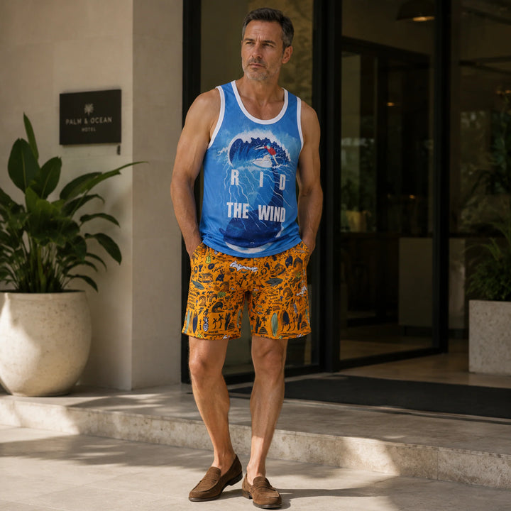 Vibrant Beach - Themed Men's Board Shorts - 街拍 1 - img_mqhkkxg6_f81ebf4f