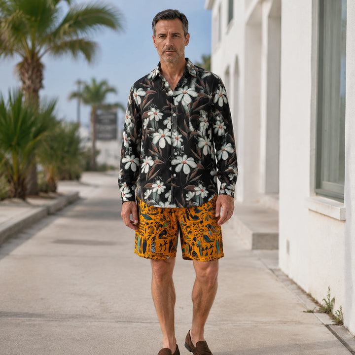 Vibrant Beach - Themed Men's Board Shorts - 街拍 3 - img_mqhkm5a2_ad33008c